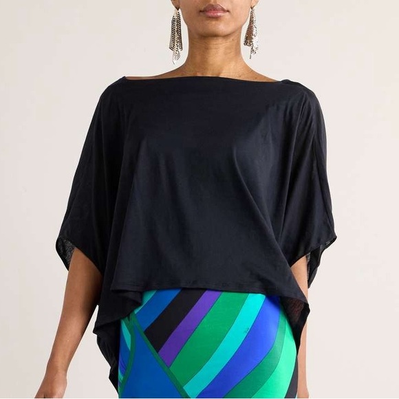 NEW PUCCI BLACK SHRUG COVER-UP Top